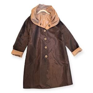 UBU Women's 39" Iridescent Reversible Parisian Raincoat  L